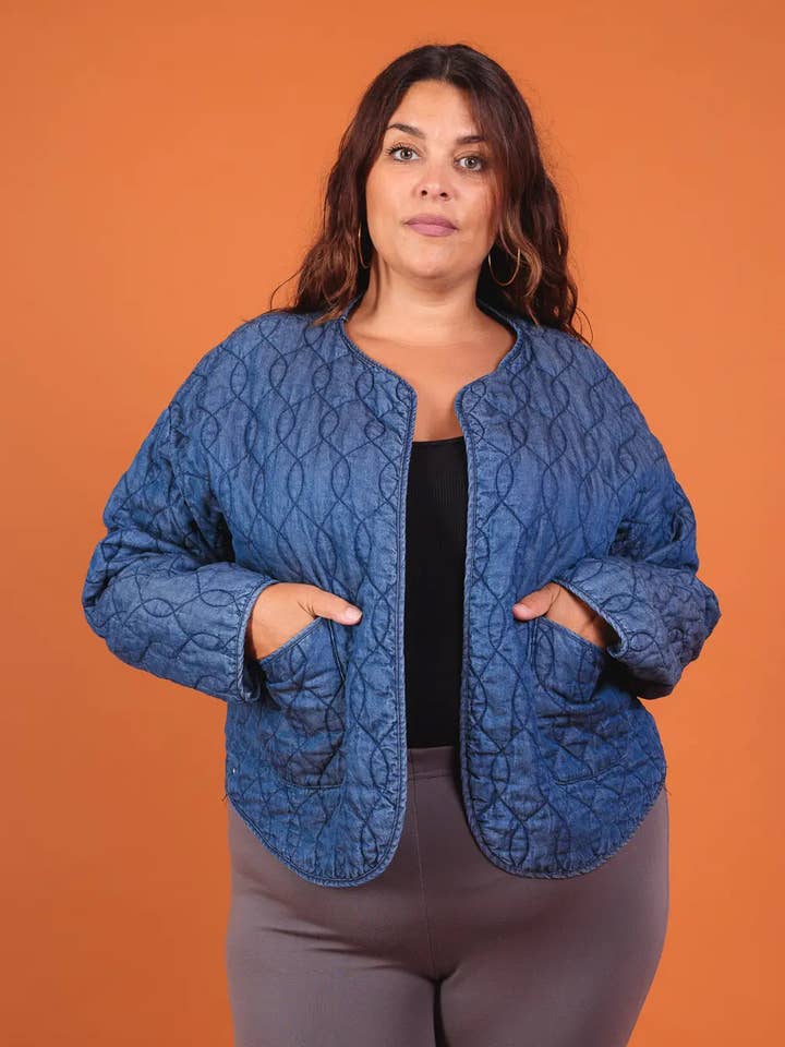 Chaqueta vaquera acolchada PV2601GT para venta al por mayor de Pépouz' Paris