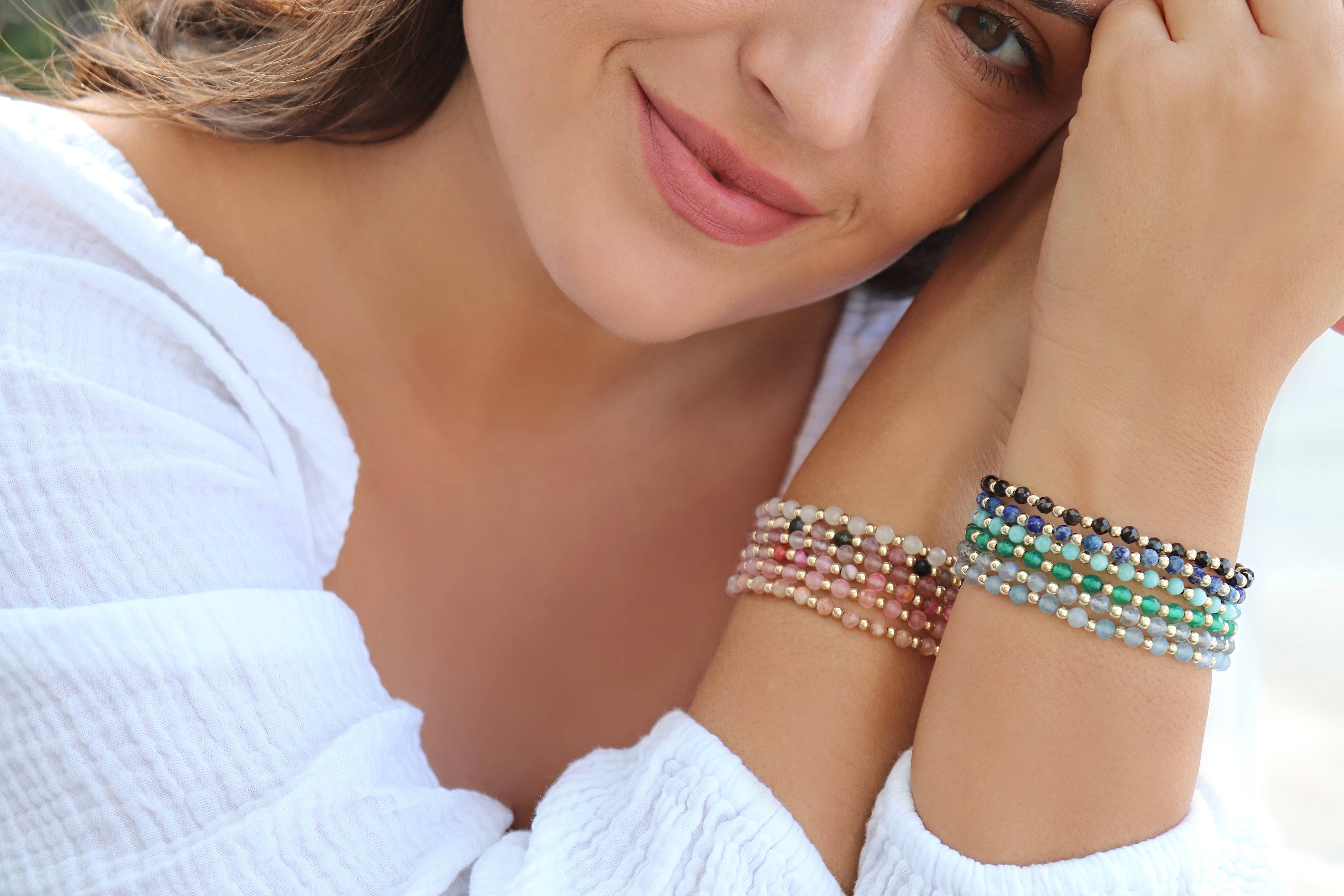 Kaylie Dawn Jewelry - Wholesale Beaded Bracelet - Elley Stretchy Stackable Gemstone Bracelet, Handmade in USA11