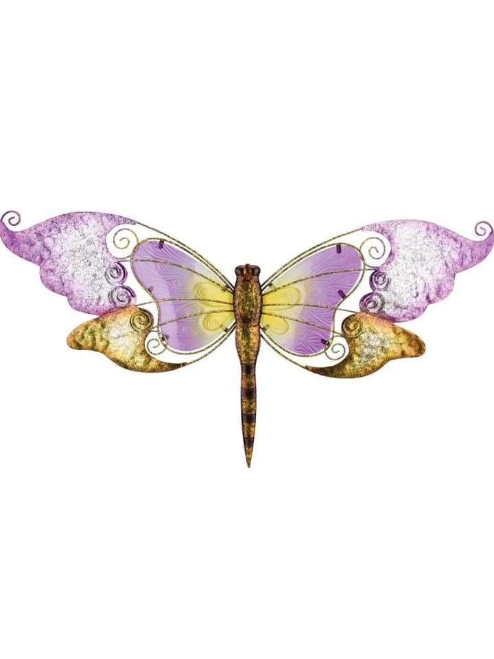 Garden Wall - 28'' Purple Dragonfly for wholesale by Bear Den