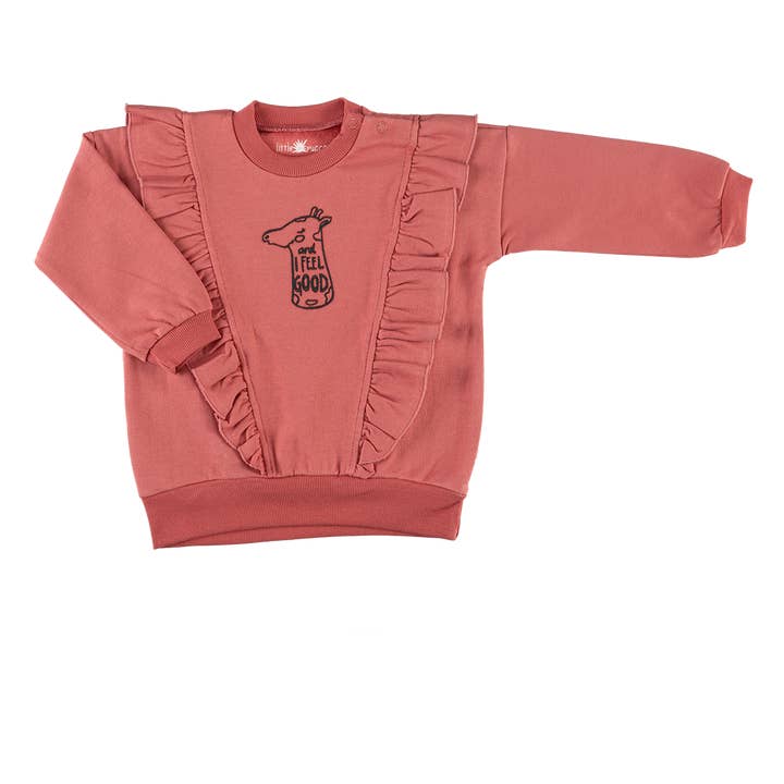 Sudadera de algodón orgánico «Fly» - Cereza para venta al por mayor de Little Yucca