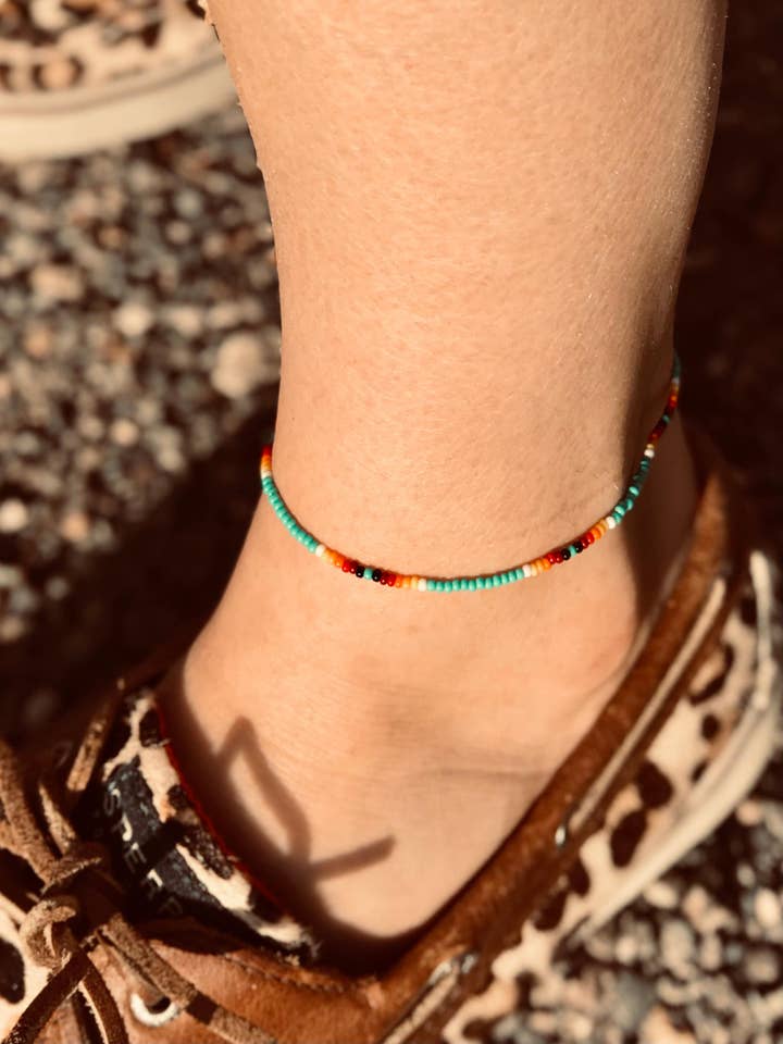 Western Beaded Anklet for wholesale by Little Rogue Co