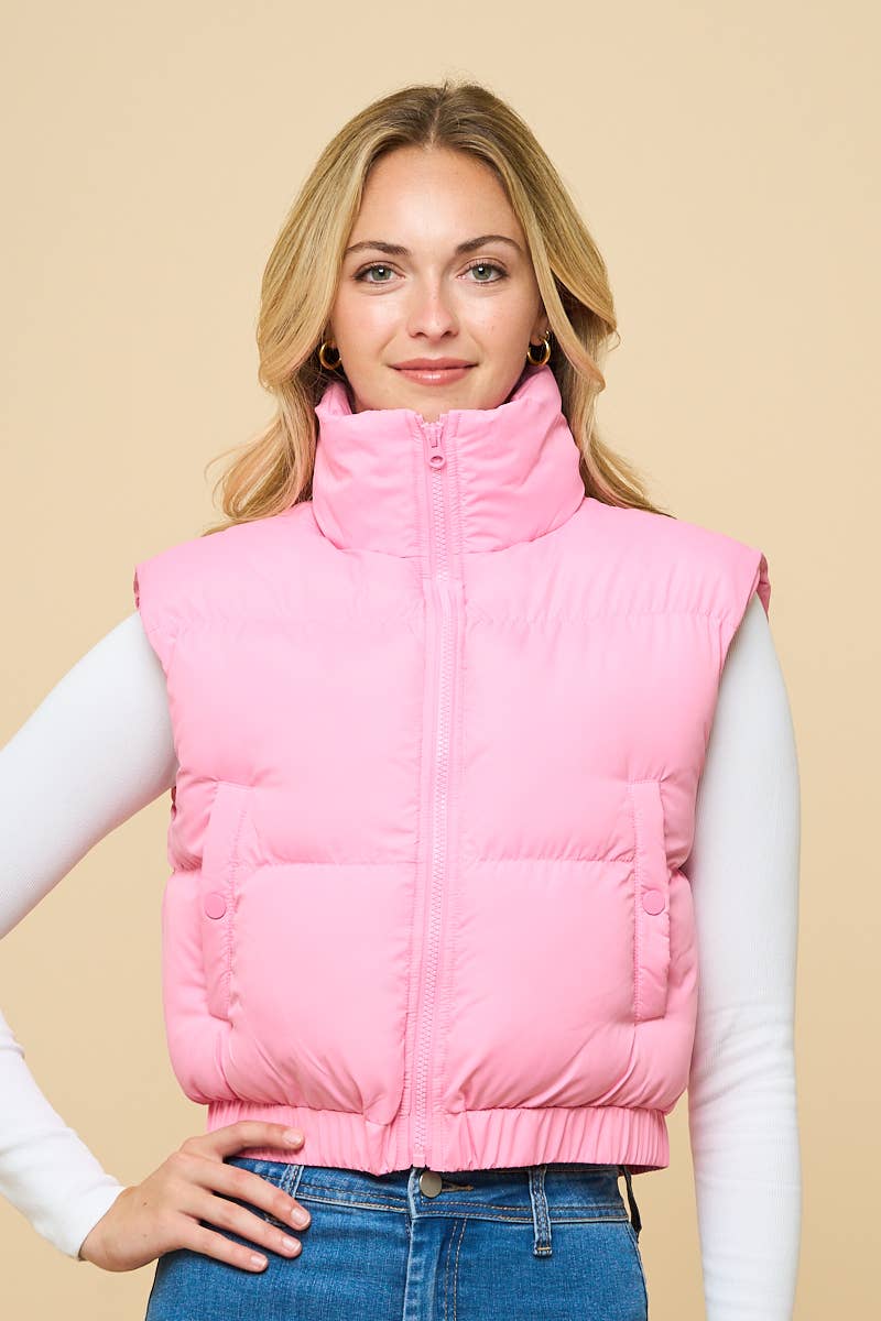 ANWND - Wholesale Jas - Dames - 2458 - Gewatteerd heupvest met hoge kraag13