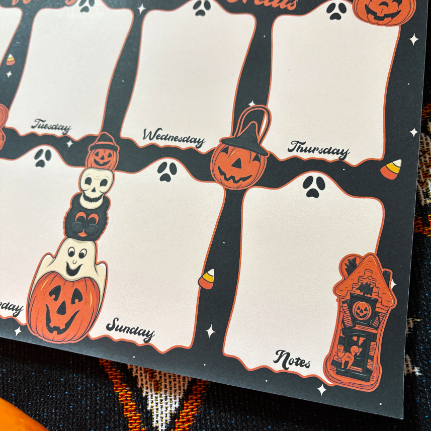 October 31st – wholesale Notepad – Weekly Tricks and Treats Weekly Planner1