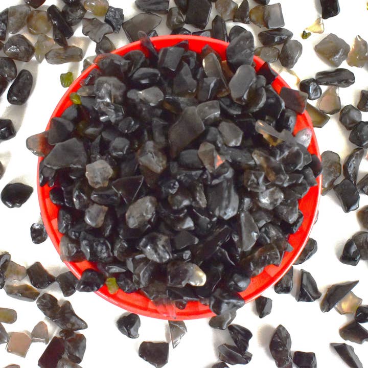 AK Healing Crystals - Vendita all'ingrosso Pietra/cristallo spirituale - Scaglie di quarzo affumicato, mini sacchetti sfusi con scaglie di cristallo