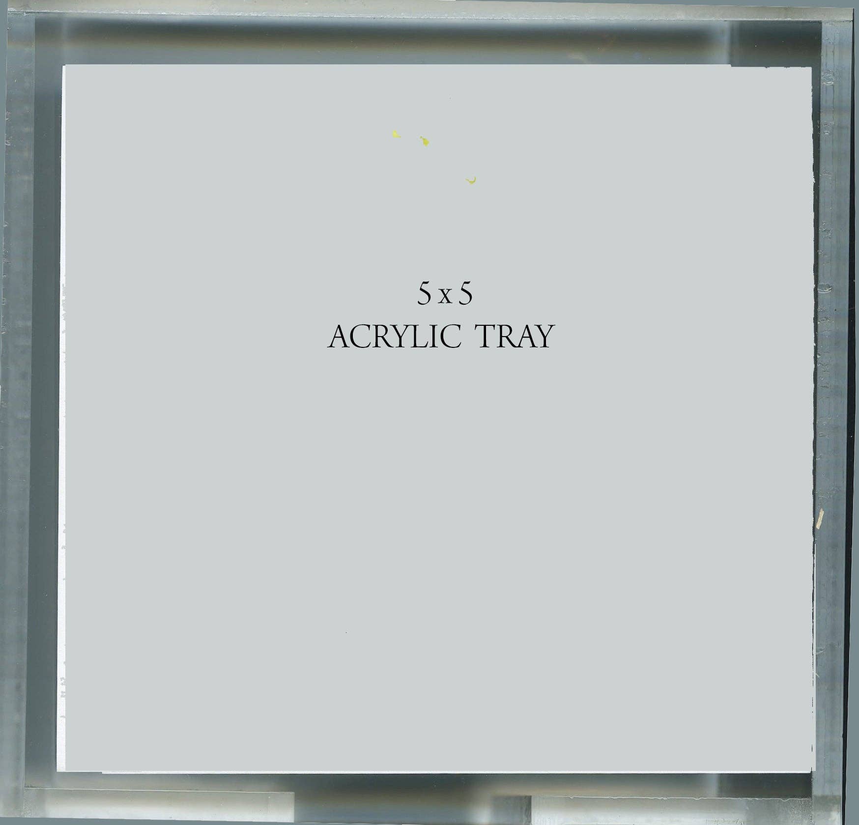 Stevie Streck Designs - Vente Plateaux décoratifs - Plateau en acrylique 5 x 5 pour feuilles de notes0