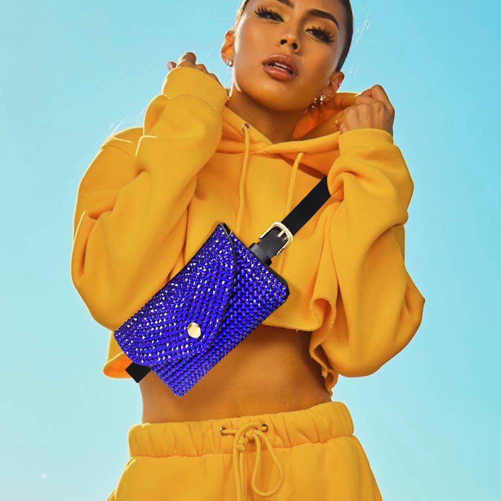 Sensibling Corp. - Vente Sac ceinture – femme - Sac ceinture / sac bandoulière enveloppe à strass11