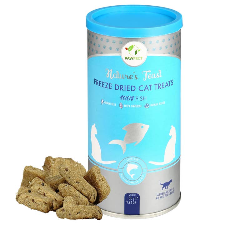 Pawfect Foods – wholesale Pet treats – Cat – Pawfect Nature's Feast Freeze Dried Cat Treats: Fish Meat