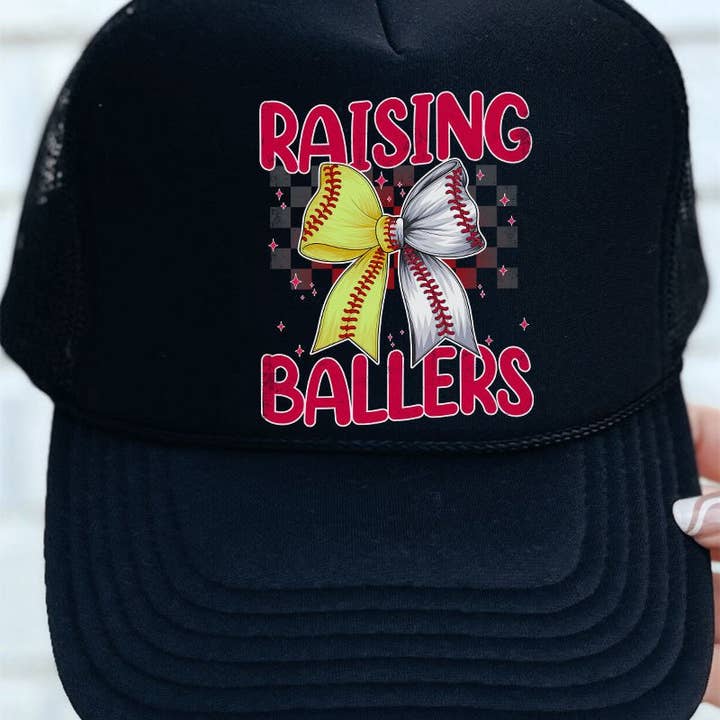 Wholesale Accessory Market - Wholesale Trucker Hat - Women's - Raising Ballers Otto Black Foam Front Trucker Hat