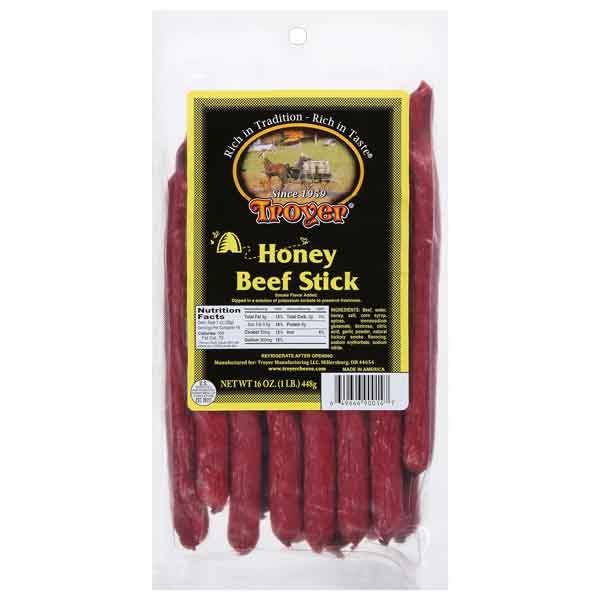 Hudson Meat Company - Wholesale Beef - BEEF STICKS HONEY - TROYER