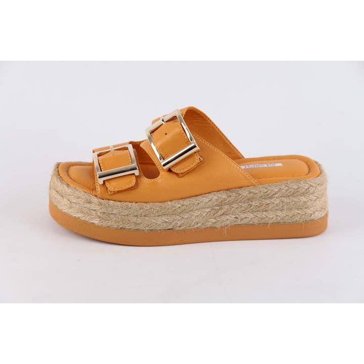 097 J04 R SRP31 Chinelos de Couro Laranja por atacado de SecretZone