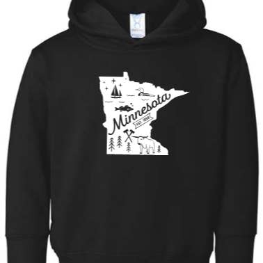 Felpa grafica con cappuccio per bambini Minnesota C21 per la vendita all'ingrosso da parte di Tron Tron Graphic Wear