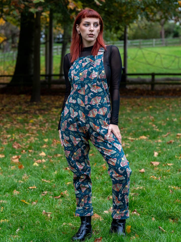 Rebel Romance Luna Stretch Dungarees for wholesale by Rebel Romance