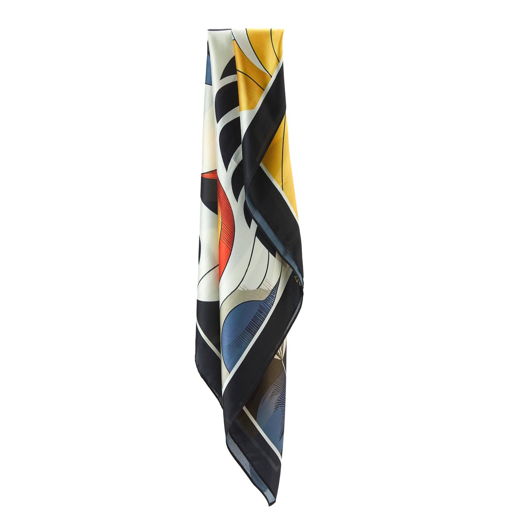 Black Zoé Pelican large silk square for wholesale on Faire1