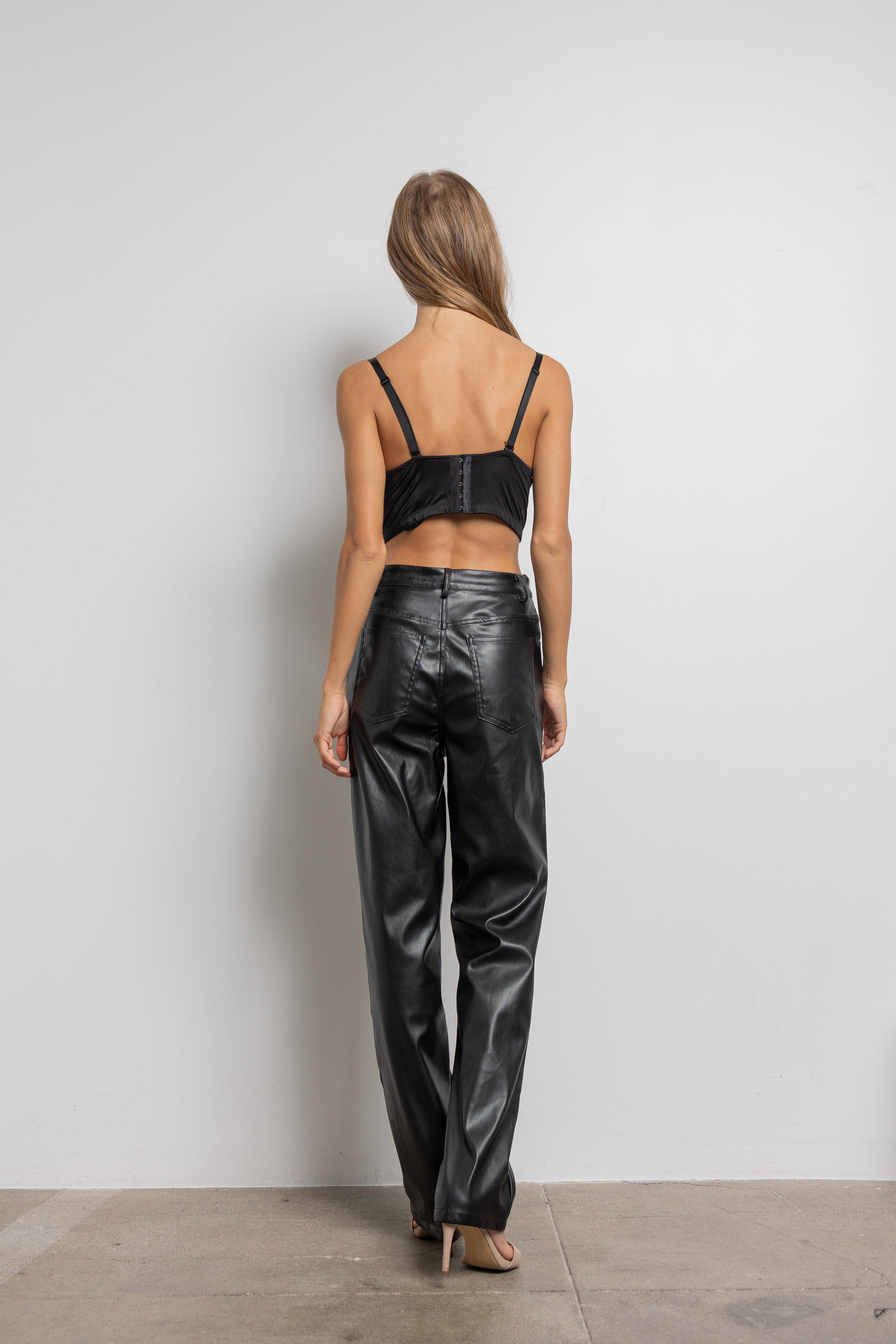 Zwart/zwart IC2472 Versierde bustiertop voor groothandel op Faire4