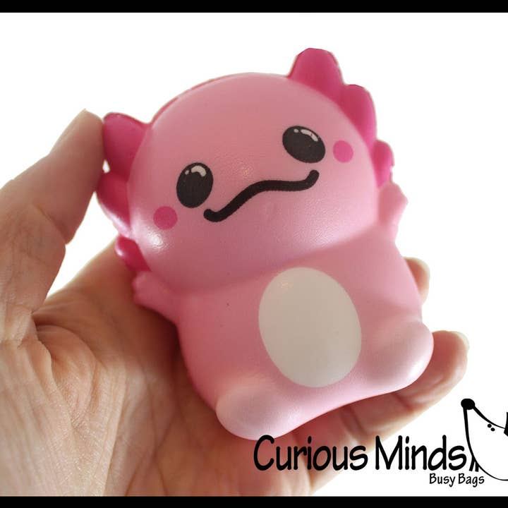 Curious Minds Toys – wholesale Squishy toy – Kids & Baby – 1 Small 3.25" Axolotl Slow Rise Squishy Toys - Memory Foam16