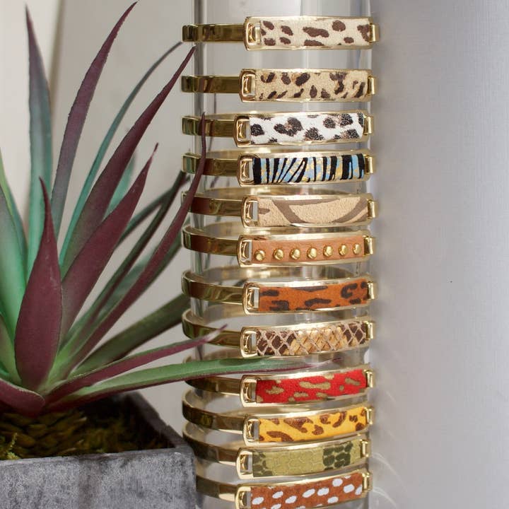 Leather ID Bracelet 12PC Packs|8 options for wholesale by a.v. max