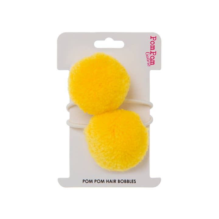 PomPom Galore - Wholesale Hair Tie - Yellow Pom Pom Hair Bobbles