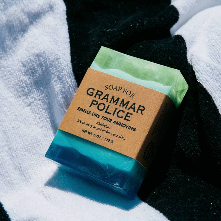 Whiskey River Soap Co. - Wholesale Bar Soap - Soap for Grammar Police | Funny Soap