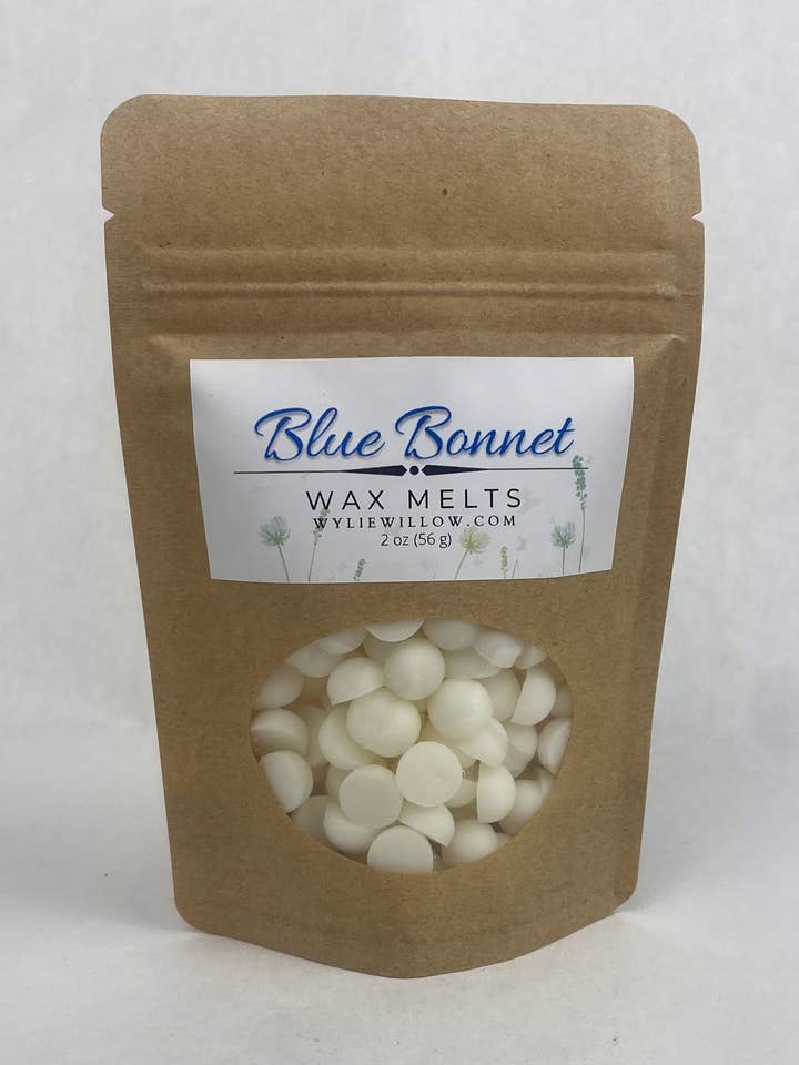 Blue Bonnet - Pochettes de 2 oz pour faire fondre la cire de soja et la cire d'abeille pour la vente par Wylie Willow Candle Company
