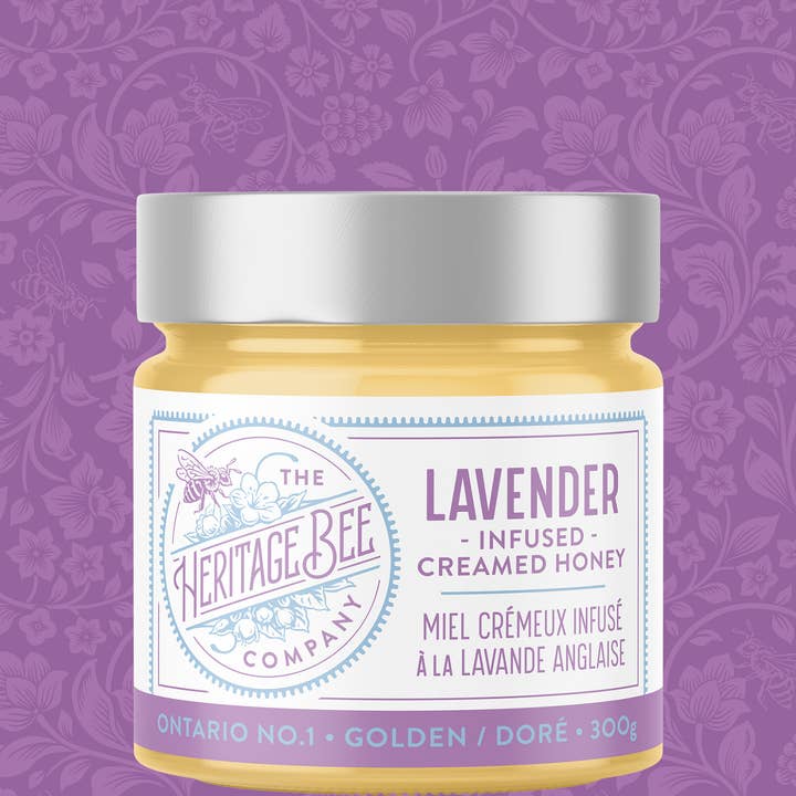 Heritage Bee Co. - Wholesale Honey - Lavender Creamed Honey - 300 g (10.6 oz)1