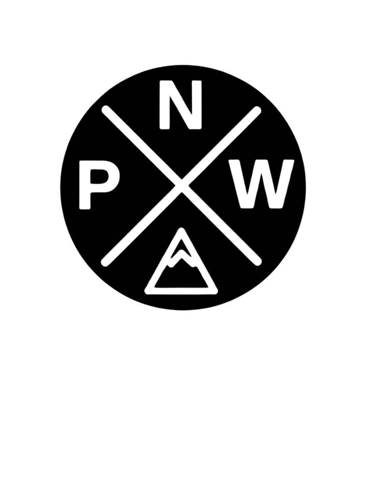 PNW Sticker Black for wholesale by Northwest Vibes Supply Co.