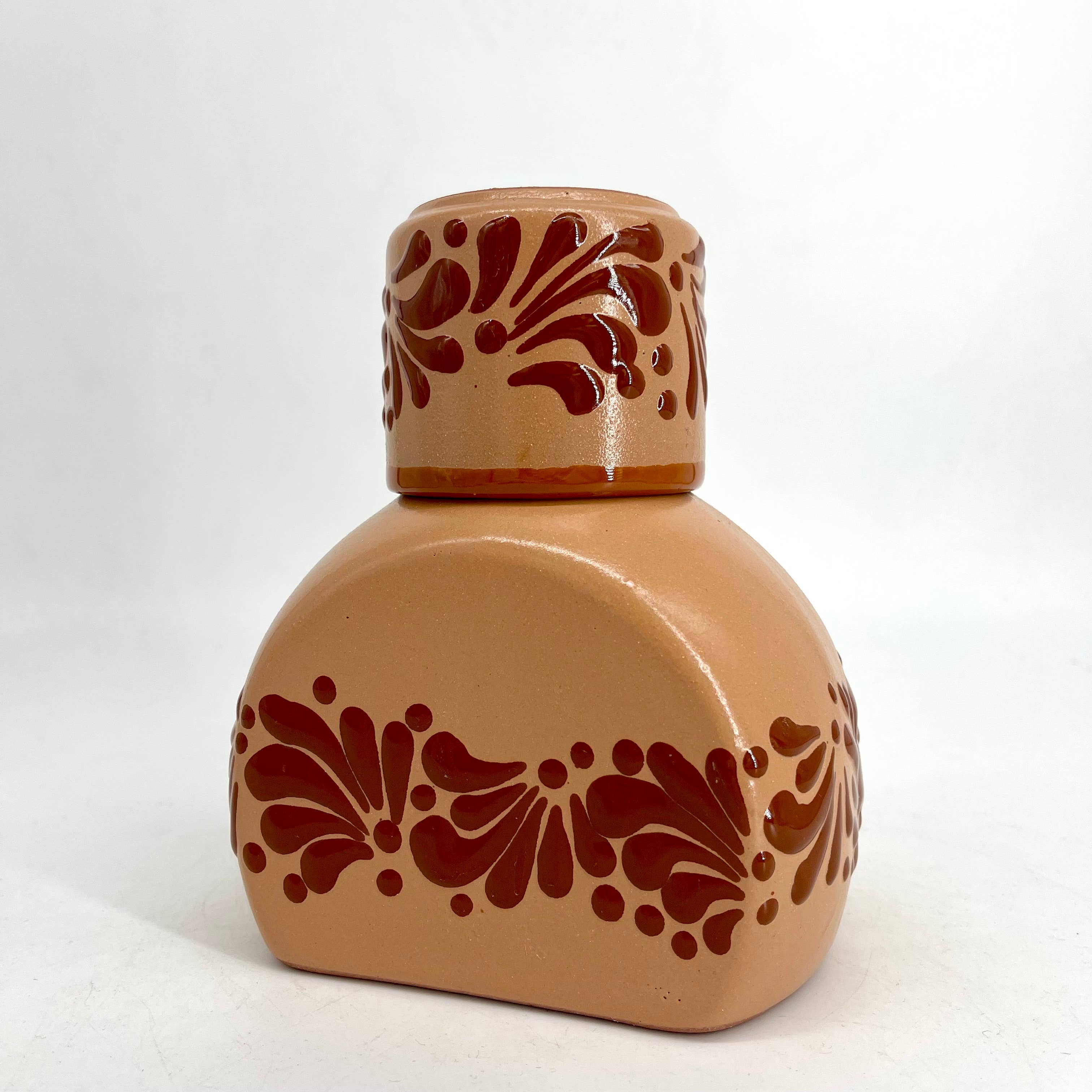 Fiesta McAllen LLC - Wholesale Decanter - Light Brown Mexican Ceramic Decanter0
