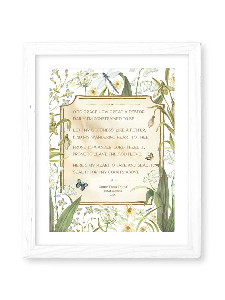 Bind My Wandering Heart To Thee Print for wholesale by GraceLaced by Ruth Chou Simons