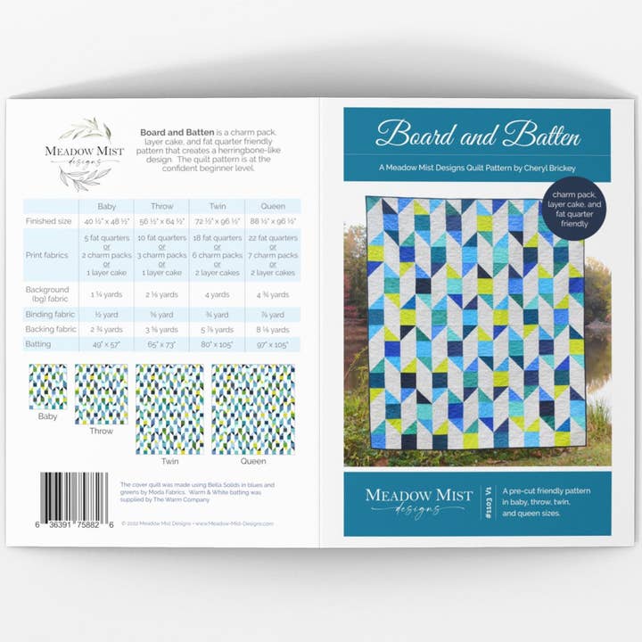 Board and Batten - Printed Pattern for wholesale by Meadow Mist Designs