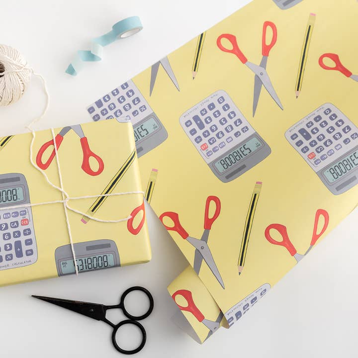 Boobies Calculator Gift Wrap | Wrapping Paper Sheets | Craft for wholesale by You've Got Pen On Your Face