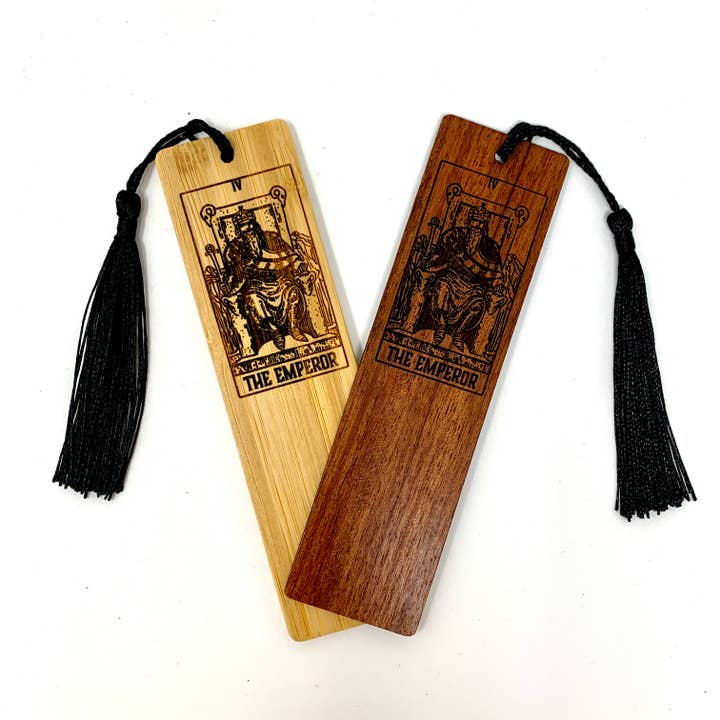 BOOKMARKS - Tarot 04 - The Emperor Wood Bookmark for wholesale by Insert Brand Here Shop