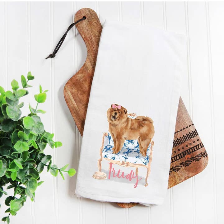 The Preppy Pineapple Home – Engroshandel Viskestykke – Personlig Chow Chow Flour Sack-håndklæde, brugerdefineret kæledyrsgave