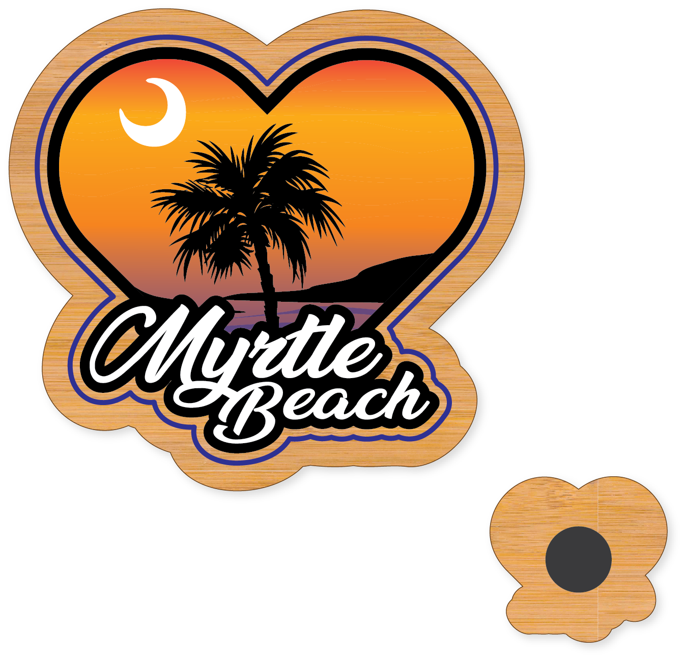 Morris Magnets - Wholesale Magnet - Magnet - SC Heart Sunset Myrtle Beach2