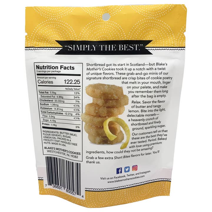 Blake's Mother's Cookies - Wholesale Cookie - Seasweep Lemon Shortbread1