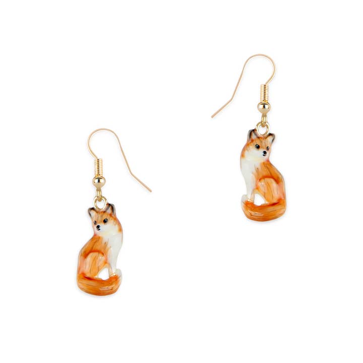 Boucles d’oreilles pendantes renard pour la vente par Bill Skinner