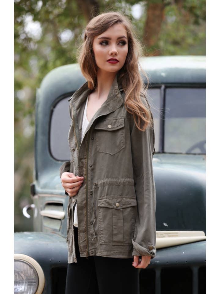 ANGIE - Vente Veste – femme - VESTE UTILITAIRE EN TENCEL SJ629-ASIS