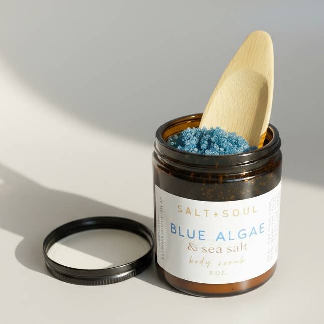 Salt + Algae body scrub | hydrating | organic skincare for wholesale by Salt + Soul Skincare