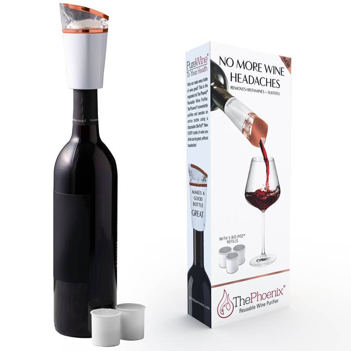 The Phoenix Rose Gold Starter Kit, Wine Purifier & Aerator for wholesale by PureWine