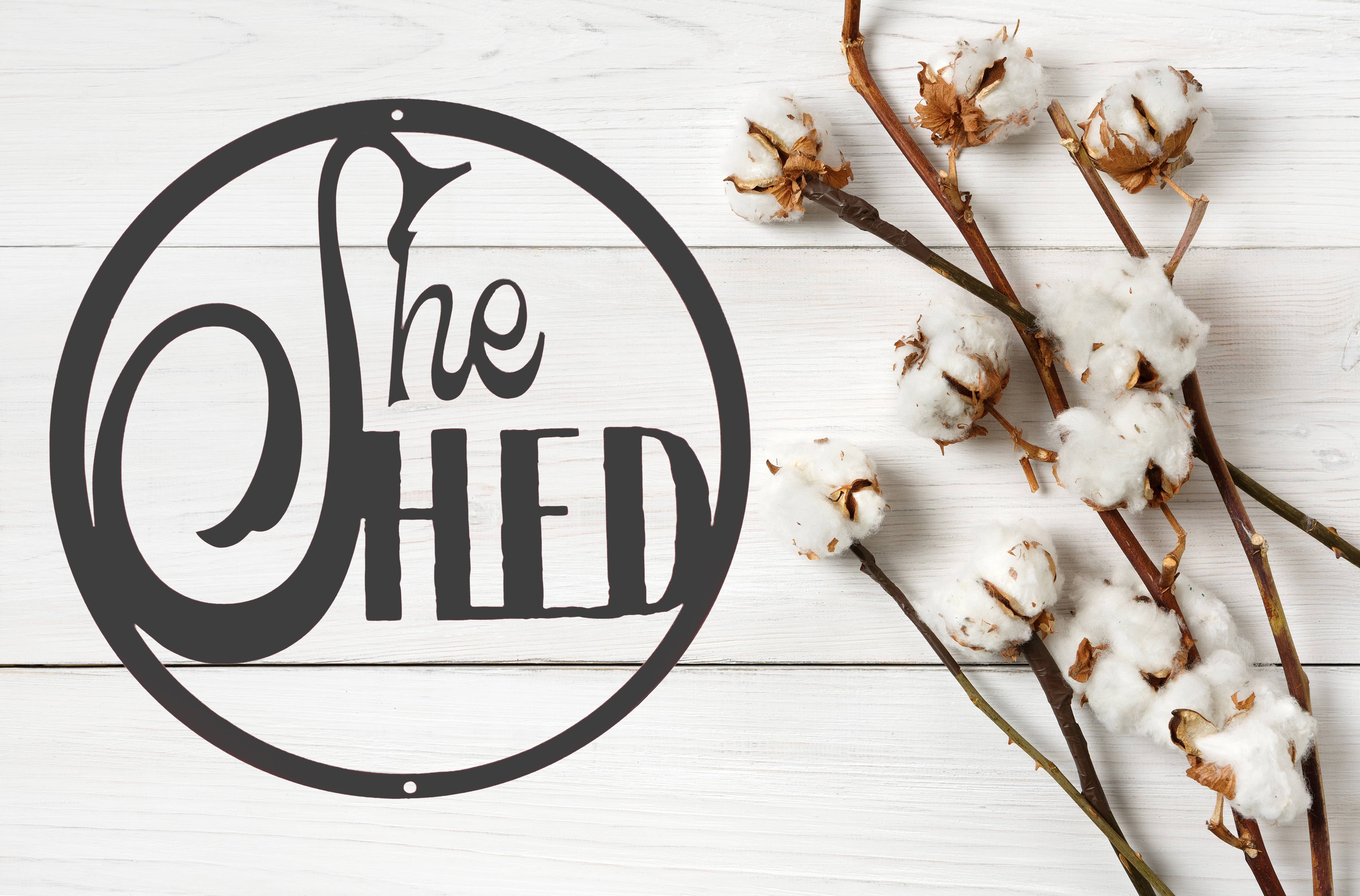 White Barn Decor - Wholesale Sign - She Shed Metal Cutout3