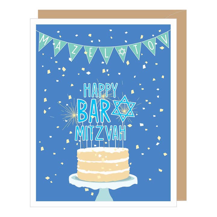 Apartment 2 Cards – Großhandel Bar-/Bat-Mitzwa-Karte – Bar Mitzvah Mazel Tov Kuchen-Grußkarte