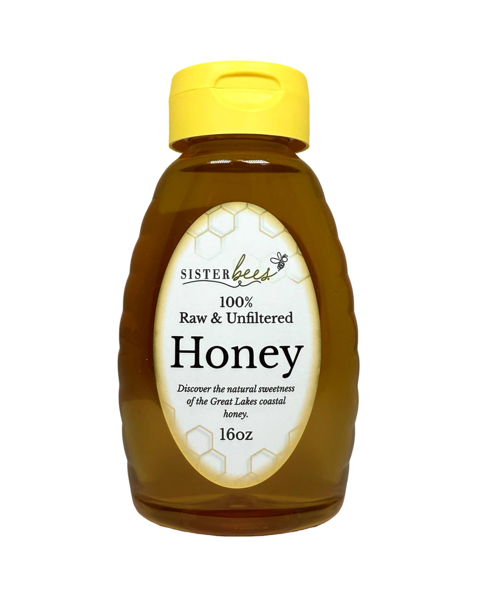 Sister Bees LLC - Wholesale Honey - 100% Raw Michigan Wildflower Honey 16 oz