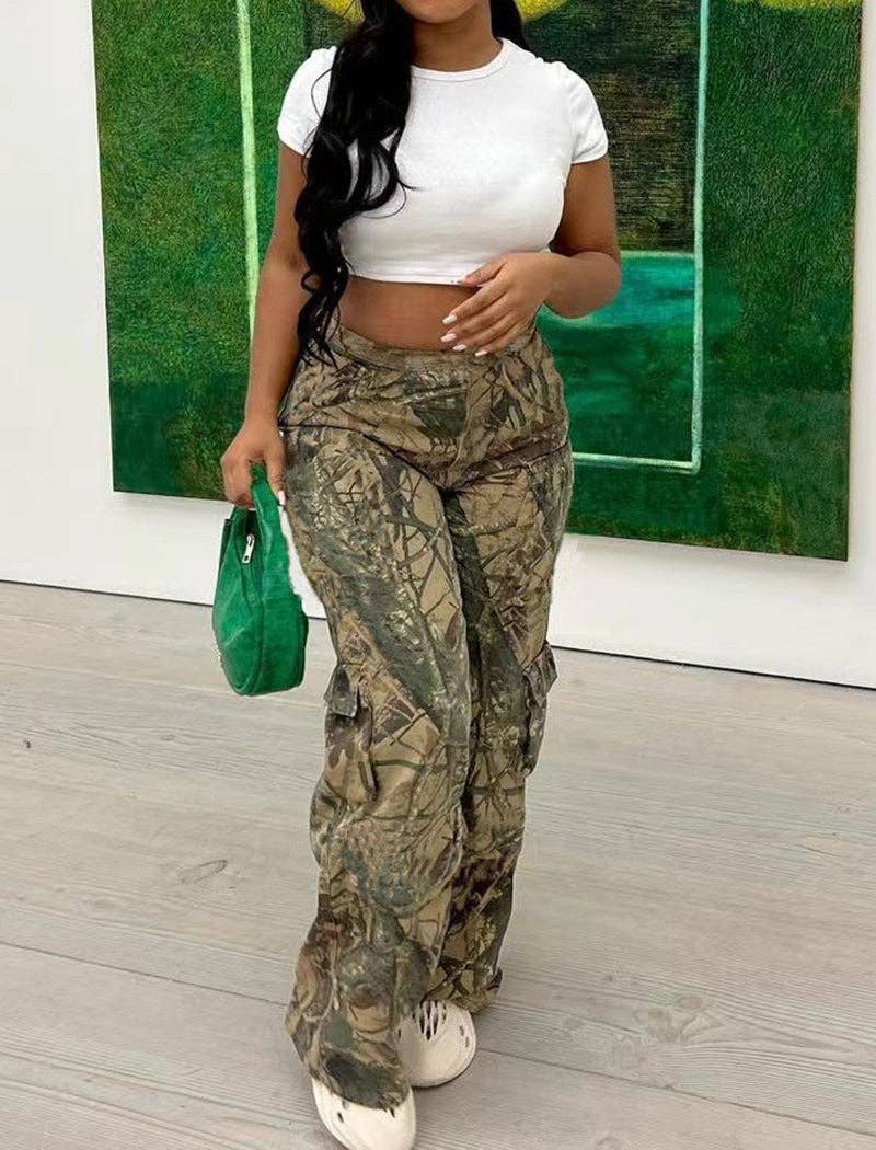 safistyle – wholesale Pants – Women's – Camo Cargo Pants1