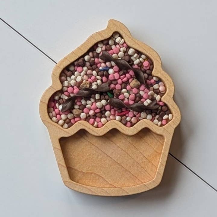 Mini Cupcake Sensory Play Tray for wholesale by Carved Together Co