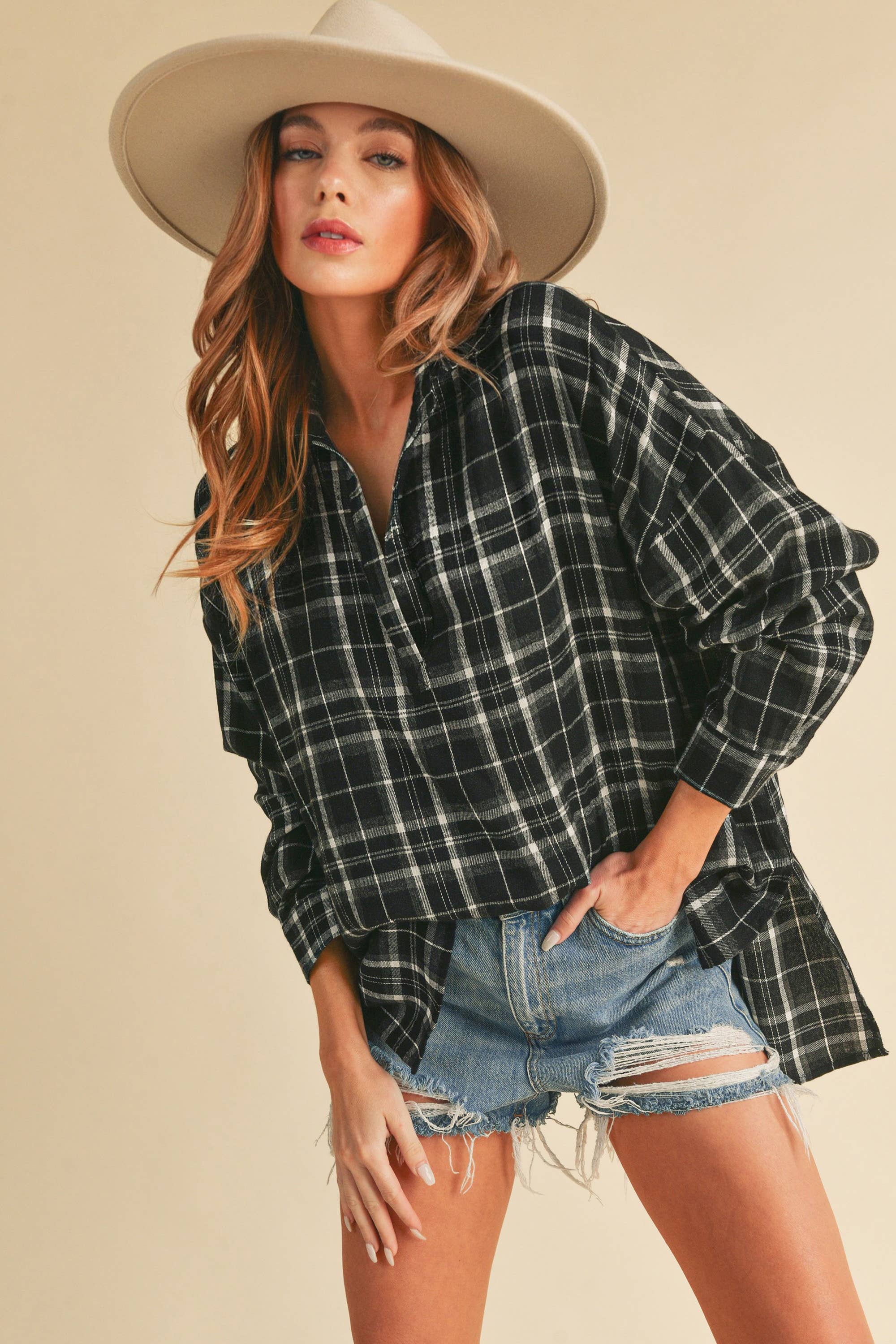 AEMI + CO - Wholesale Button Down Shirt - Women's - 8208CN Tamra Shirt 10