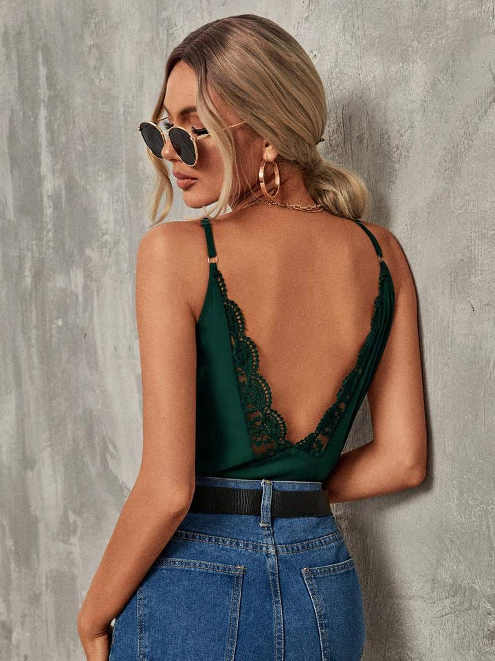 Fashion Combination - Venta al por mayor Blusa - Mujer - top camisero ribete de encaje en la espalda6