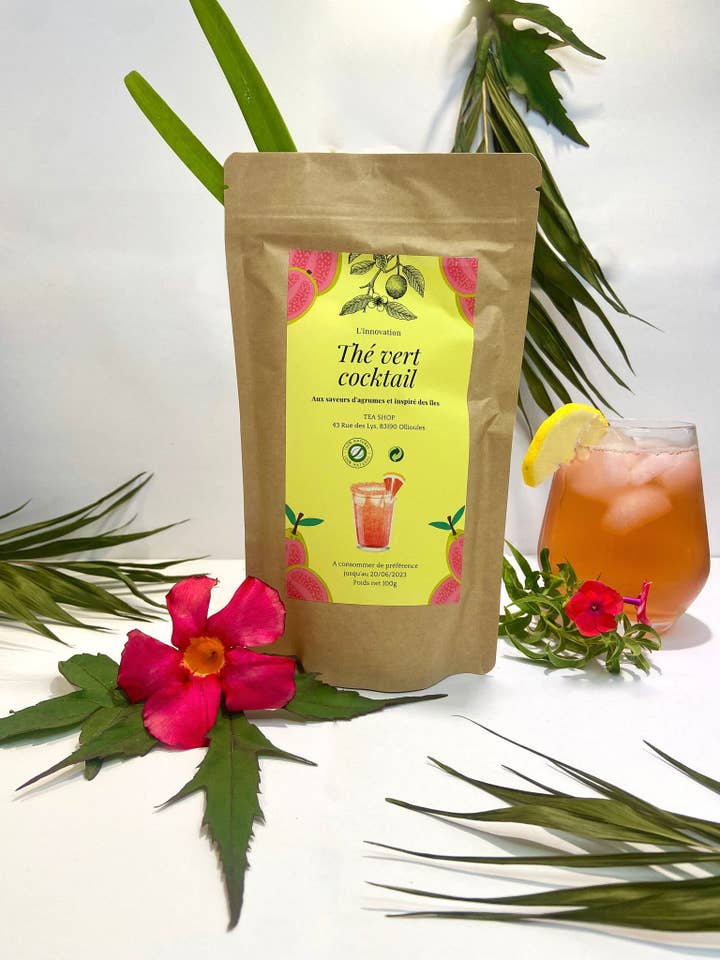 Tè verde da cocktail biologico per la vendita all'ingrosso da parte di Tea Shop