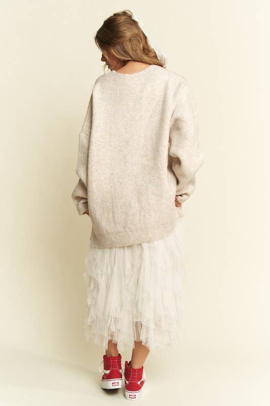 JADE BY JANE - Wholesale Knit Sweater - Women's - OVERSIZED LONG SLEEVE FLORAL GRAPHIC KNIT SWEATER16