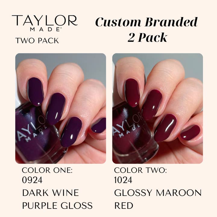 Taylor Made Polish - Vendita all'ingrosso Smalto per unghie - Smalto per unghie personalizzato: confezione da 2 a lunga tenuta + vegano + non tossico136