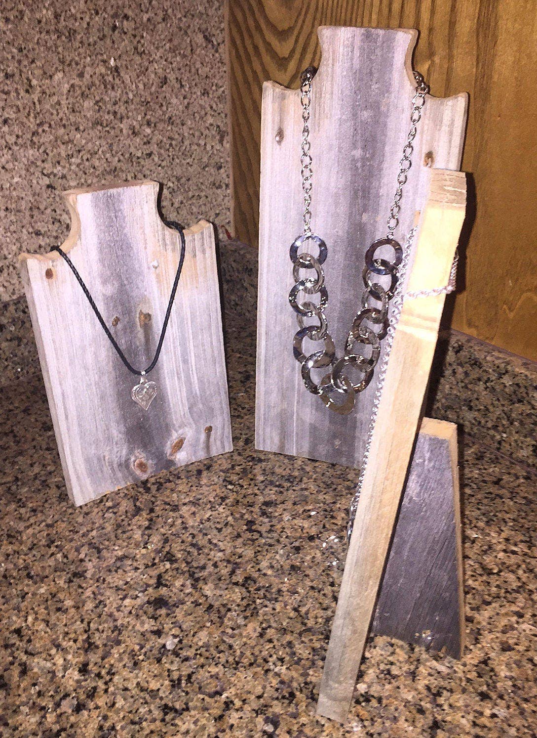 Gifted Shop Works, LLC - Wholesale Jewelry Stand & Display - Weathered Wood Necklace Display Stand And Holder9