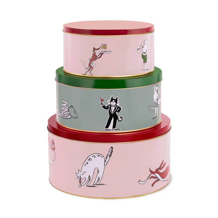 Cookie Tin Set, Holiday Party for wholesale by Kate Spade New York by Lifeguard Press