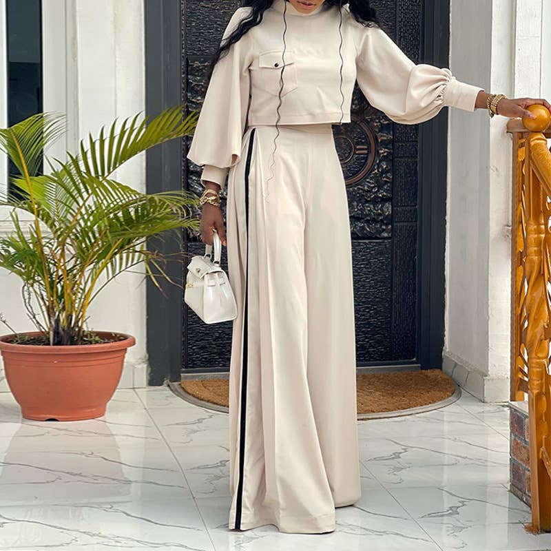 Gaia Fashion Inc - Wholesale Top & Pant Set (NOT Loungewear) - Women's - HK6659-Women Two Piece Top and Pants Clothes Suit Set4